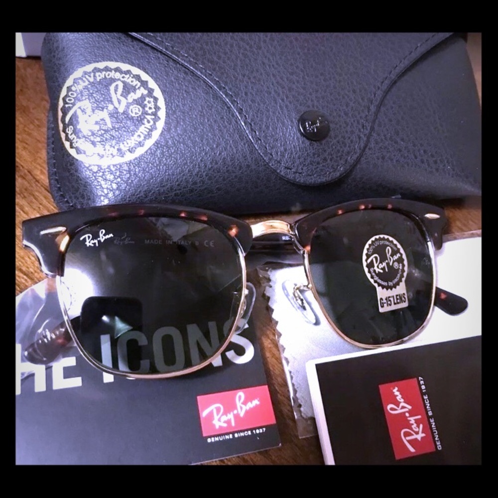 Rayban clubmaster Tortoise 3016 W0366 51mm UNISEX